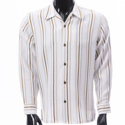 Montique Olive Stripe Long Sleeve Button-Down Shirt
