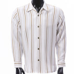 Crimson Lane Collection: Montique Men’s Olive Stripe Long Sleeve Shirt