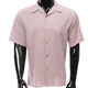 Crater Collection: Men’s Mauve Linen Feel Short Sleeve Shirt