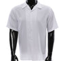 Crater Collection: Men’s White Linen Feel Short Sleeve Shirt