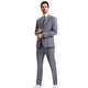 Kepler Collection: Stacy Adams Grey Solid 3-Piece Suit