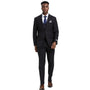 Kepler Collection: Stacy Adams Black Solid 3-Piece Suit