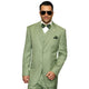 Europa Collection: Apple Green Blue 3-Piece Modern Fit Suit – Super 180's Italian Wool