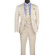 Birch Glen Plaid 3-Piece Slim Fit Suit with Stretch Fabric and Adjustable Waistband
