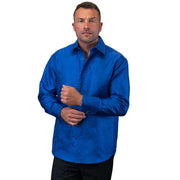 Men’s Sapphire Fancy Woven Long Sleeve Dress Shirt