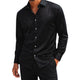Black Satin Long Sleeve Dress Shirt by Stacy Adams