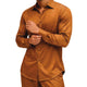 Bronze Satin Long Sleeve Dress Shirt by Stacy Adams