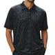 Black Diamond Textured Polo Shirt by Stacy Adams