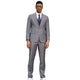 Pinstripe 3-Piece Hybrid Fit Suit with Reversible Vest - Steel Grey by Stacy Adams