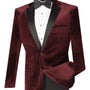 Hartley Collection: Velvet Slim Fit Wine Tuxedo for Men