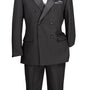 Albireo Collection: Black 2-Piece Double-Breasted Tuxedo - Modern Fit - Satin Peak Lapel