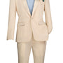 Bellatrix Collection: Champagne 2-Piece Luxurious Stretch Slim Fit Tuxedo with Shawl Lapel