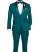 Bellatrix Collection: Teal 2-Piece Luxurious Stretch Slim Fit Tuxedo with Shawl Lapel