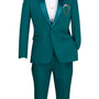 Bellatrix Collection: Teal 2-Piece Luxurious Stretch Slim Fit Tuxedo with Shawl Lapel