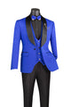 Riverra Collection: Royal 3 Piece Jacquard Pattern Single Breasted Slim Fit Tuxedo
