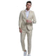 2-Piece Skinny Fit Solid Suit For Men In Tan by Tazzio