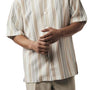 Modern Stripe Collection: Tan Vertical Striped Shirt With Matching Pants