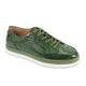 Green Coco Print & Smooth Leather Lace-Up Sneaker