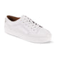 White Coco Print & Smooth Leather Lace-Up Sneaker