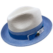 Montique Carolina Royal Two-Tone Braided Stingy Brim Fedora