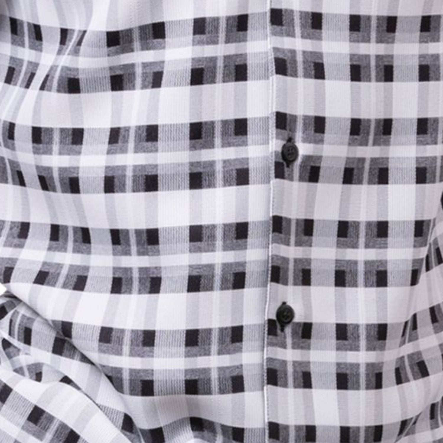 close up of Mens black plaid walking suit short pants set