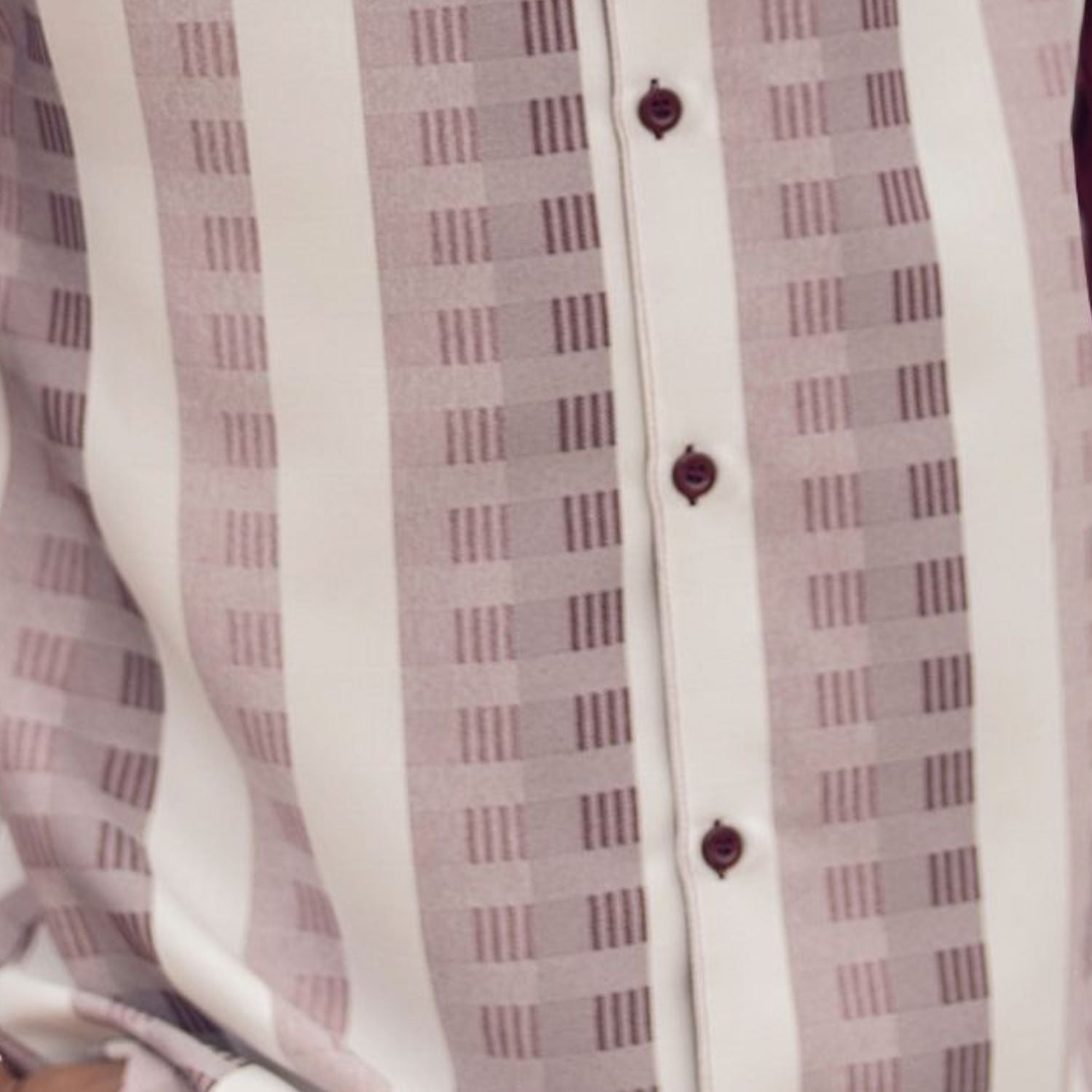 close up of the Mens burgundy plaid short pants walking suit summer set