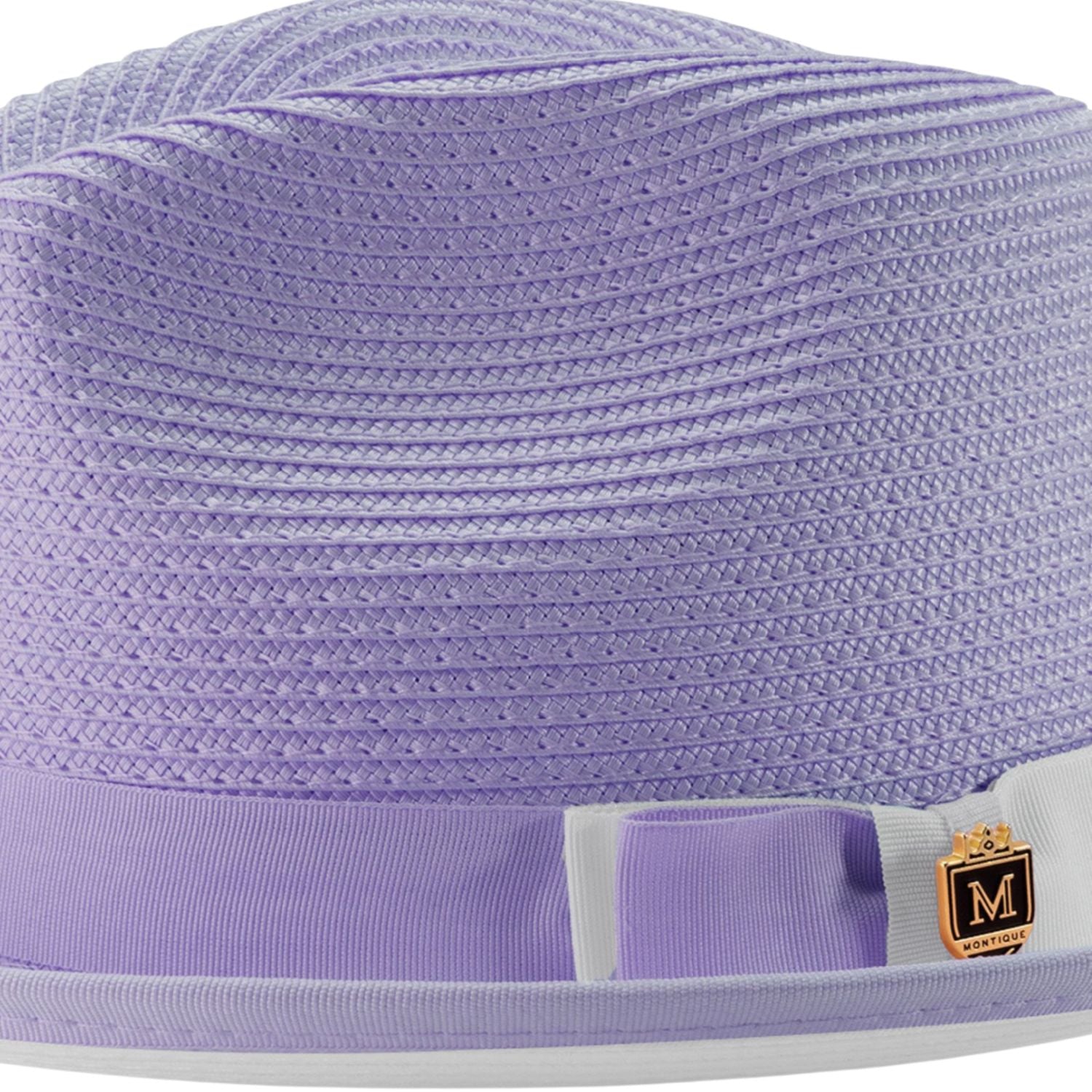 black white braided stingy brim fedora hat