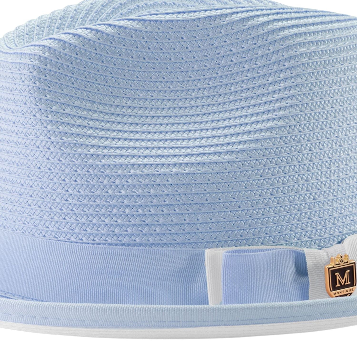 braided pinch crown fedora hat carolina white band