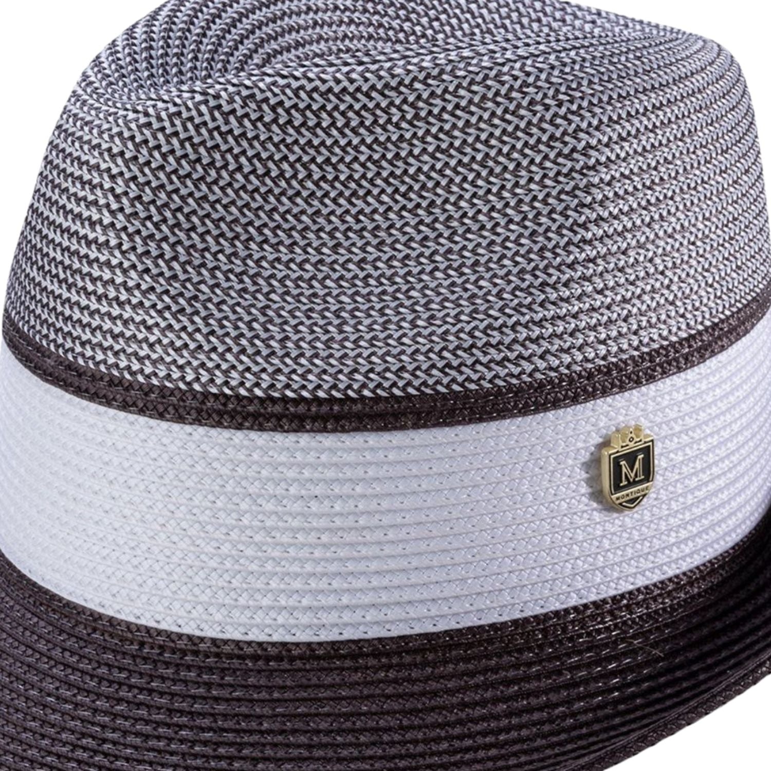 Side view plum fedora hat with braided crown and ribbon band