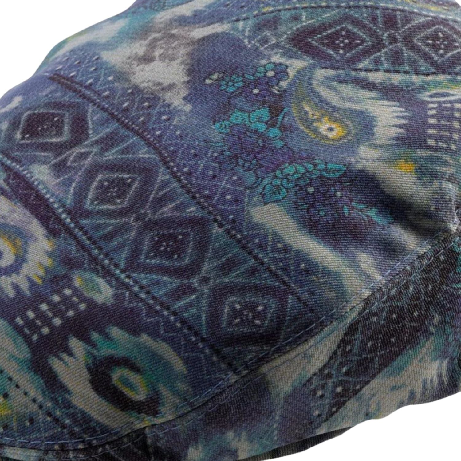 navy ivy cap camo paisley pattern close up texture
