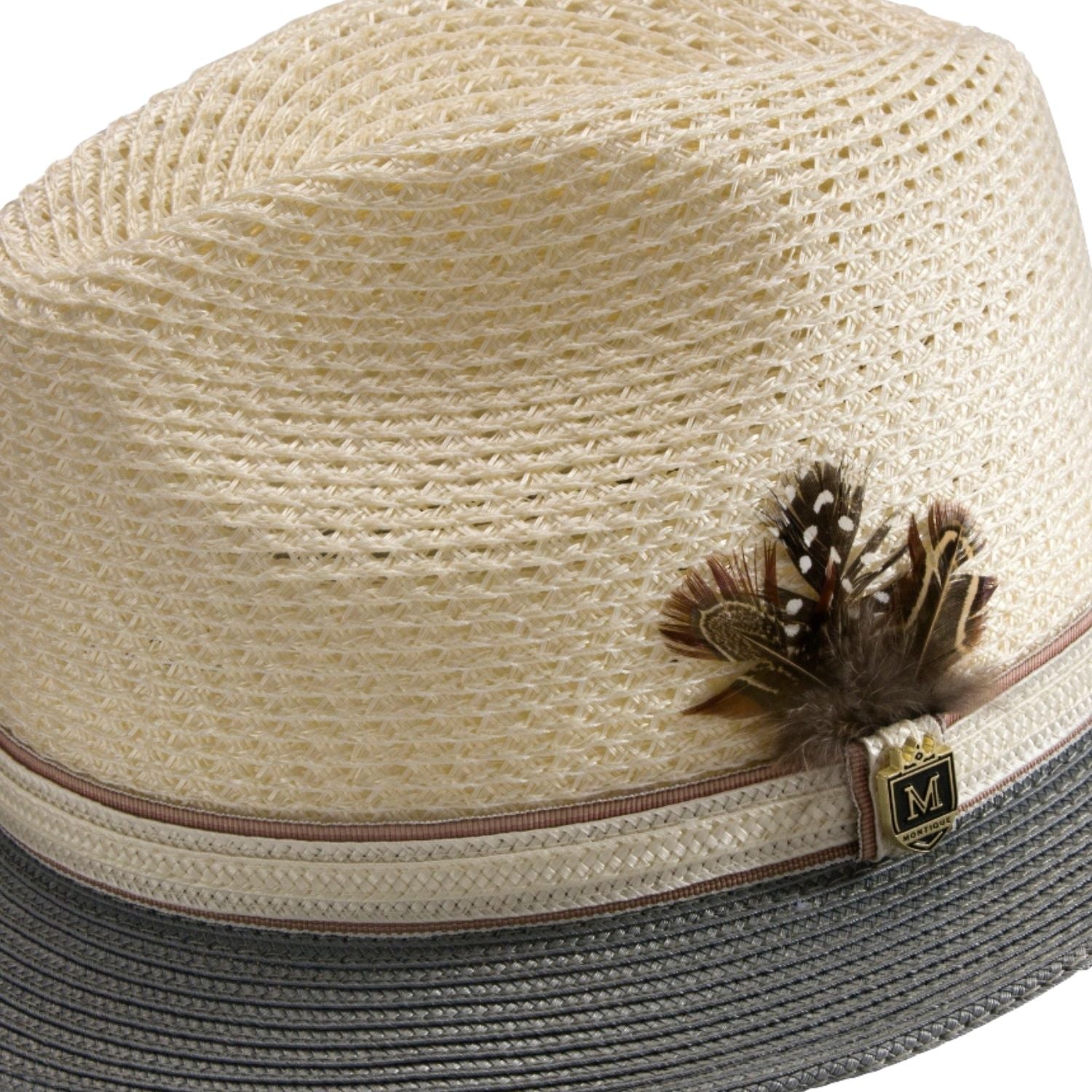 close up airy crown breathable weave fedora