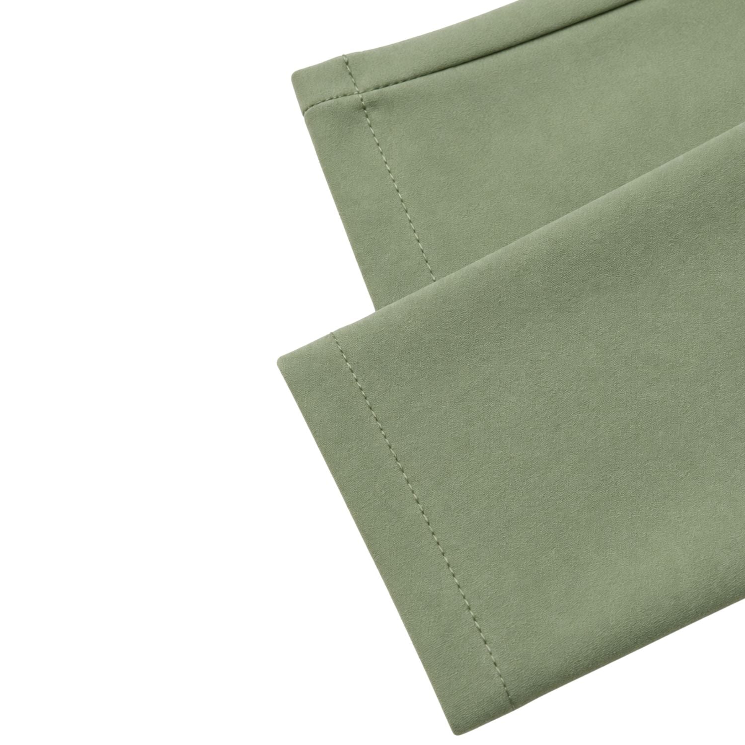 Stacy Adams sage green 4-way stretch adjustable waistband pants hem detail