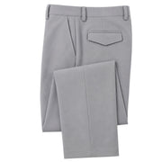 Grey Modern Fit 4-Way Stretch Adjustable Waistband Dress Pants by Stacy Adams