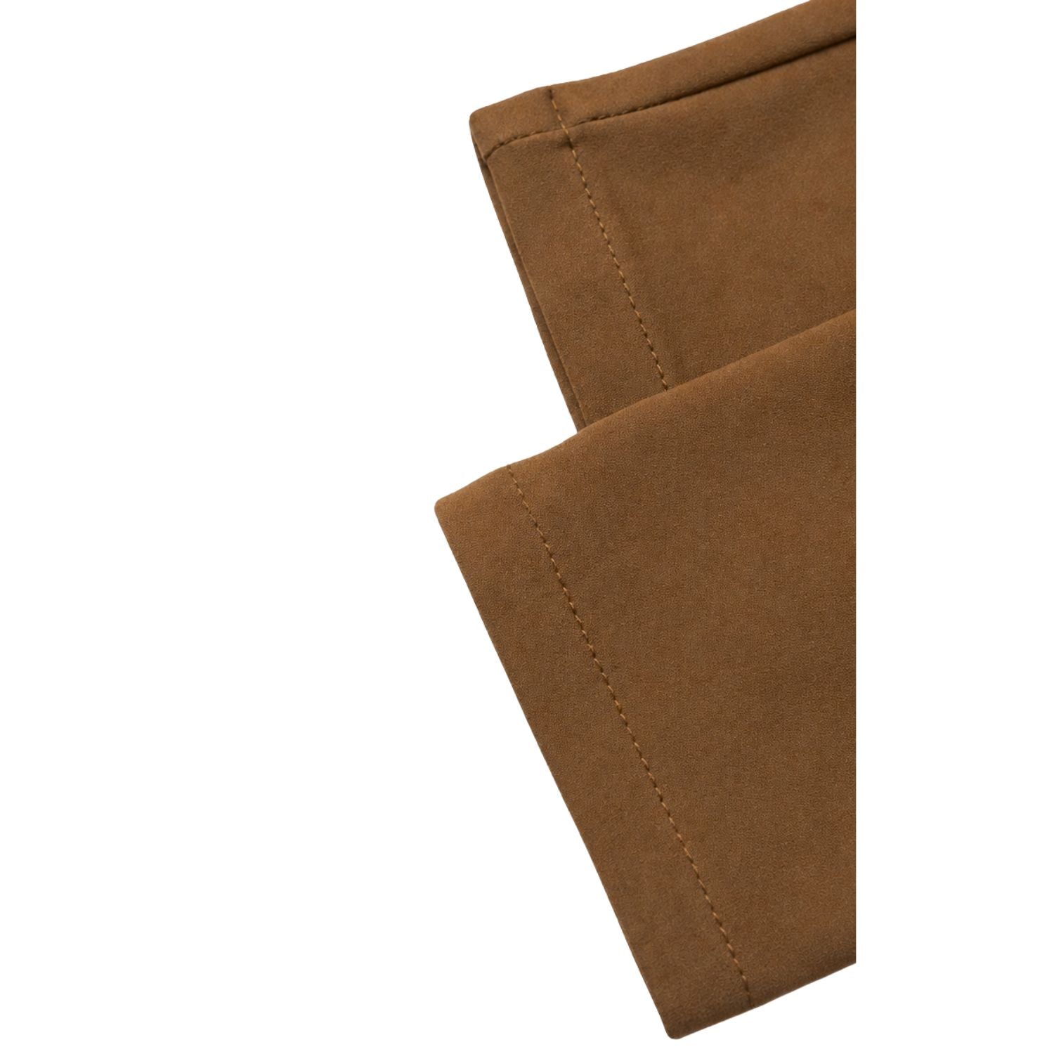 Stacy Adams bronze 4-way stretch adjustable waistband pants hem detail