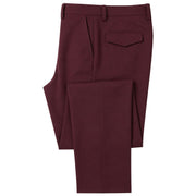 Burgundy Modern Fit 4-Way Stretch Adjustable Waistband Dress Pants by Stacy Adams