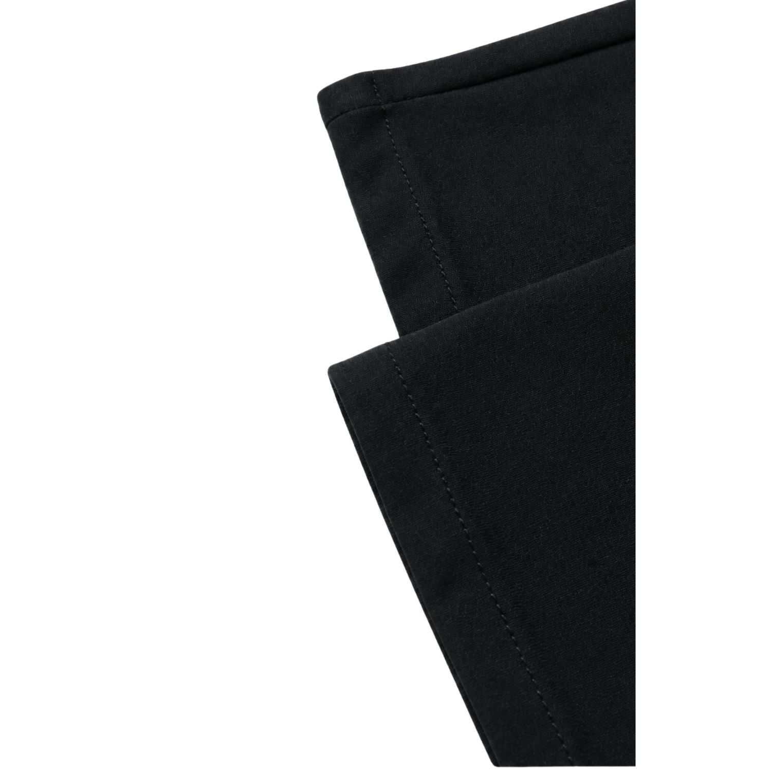 Stacy Adams black 4-way stretch adjustable waistband pants hem detail