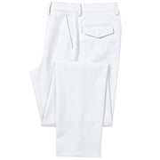 White Modern Fit 4-Way Stretch Adjustable Waistband Dress Pants by Stacy Adams