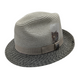 Lamonte Collection: Scala Black Paper Braid Fedora with Feather and Grosgrain Band