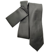 Men's Stacy Adams Solid Satin Tie & Pocket Square Set - Black