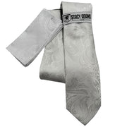 Men's Stacy Adams Tonal Paisley Tie & Pocket Square Set - White