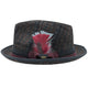 Ashford Collection: Scala Tweed Wool Blend Fedora with 1 3/4” Brim and Double Bow - Brown