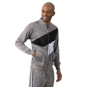 Men's 2 Piece Colorblock Tracksuit - Grey