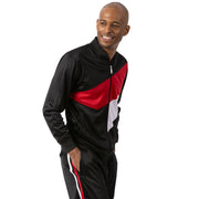 Men's 2 Piece Colorblock Tracksuit - Black