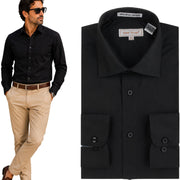 Men's Long Sleeve Button Up Shirt - Black