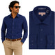 Men's Long Sleeve Button Up Shirt - Navy