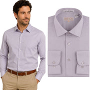 Men's Long Sleeve Button Up Shirt - Silver