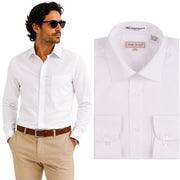 Men's Long Sleeve Button Up Shirt - White