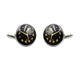 Clock Face Silver Cufflinks