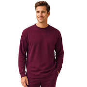 Stacy Adams Men’s Ribbed Knit Long Sleeve Crew Neck Shirt -Fig
