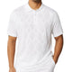 Men’s Chelli Textured Argyle Knit Polo Shirt – White